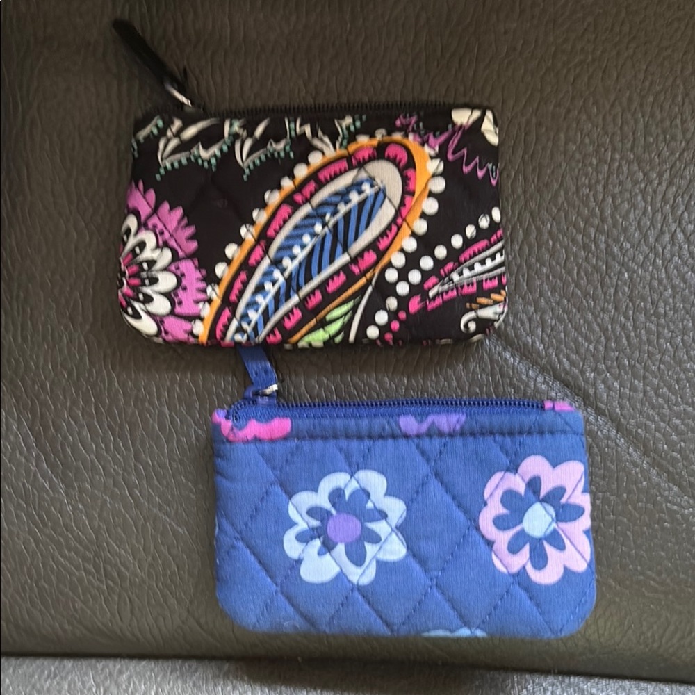 Vera Bradley cute and colorful set of two coin purses